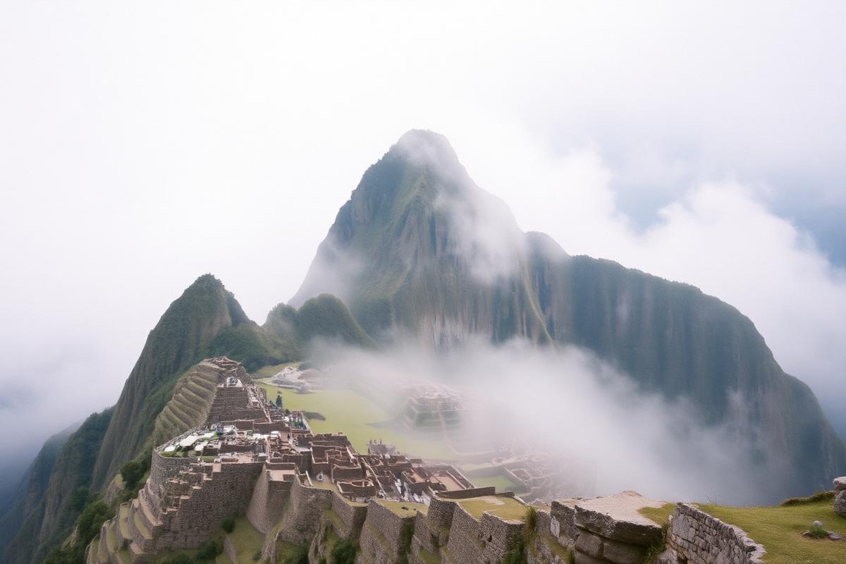Machu Picchu citadel in the clouds
